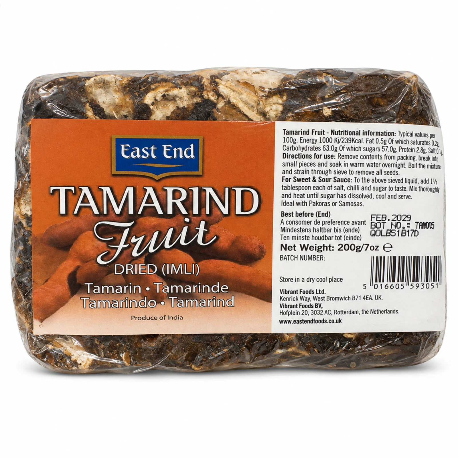 East End Dried Tamarind Fruit (Imli)