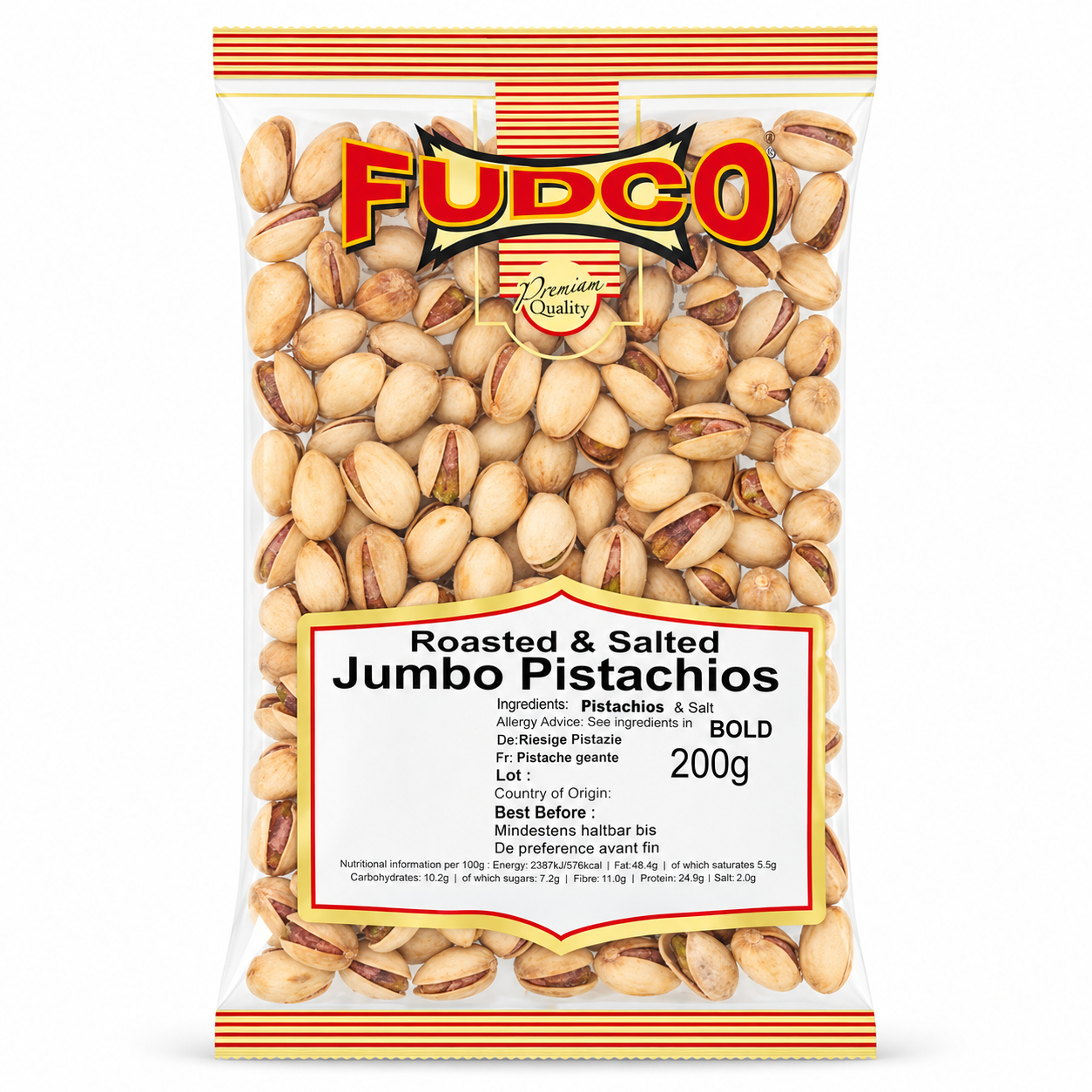 Fudco Roasted & Salted Jumbo Pistachios